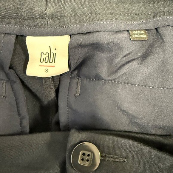 Cabi Womens Navy Stretch Trousers Dress Pants Size 8 Nautical - Picture 3 of 9